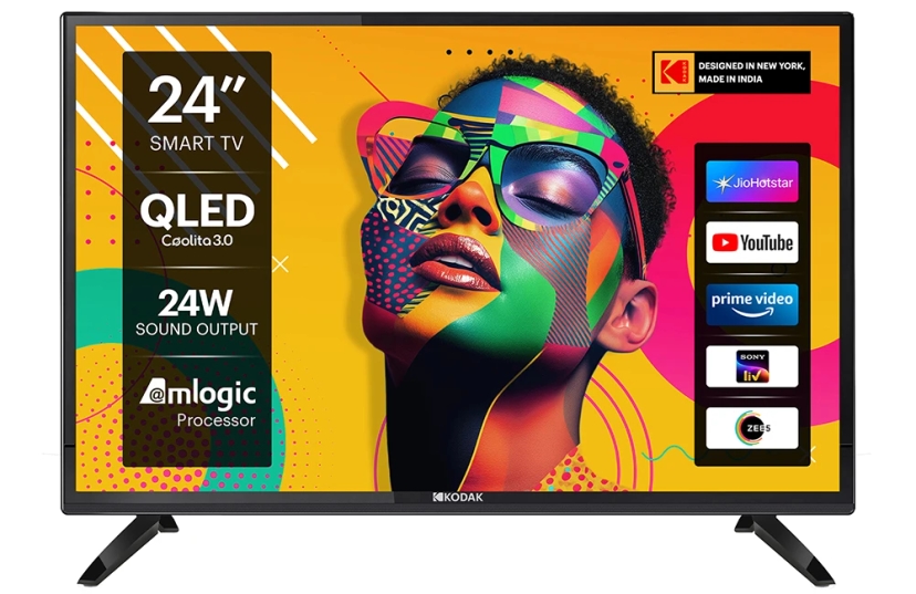 KODAK QLED SE 60 cm (24 inch) QLED HD Ready Smart Linux TV 2025 Edition 24QSE5007