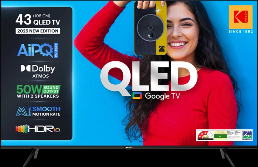 KODAK Matrix 108 cm (43 inch) QLED Ultra HD (4K) Smart Google TV  (43ST5005)