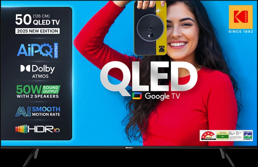 KODAK Matrix 126 cm (50 inch) QLED Ultra HD (4K) Smart Google TV  (50ST5015)