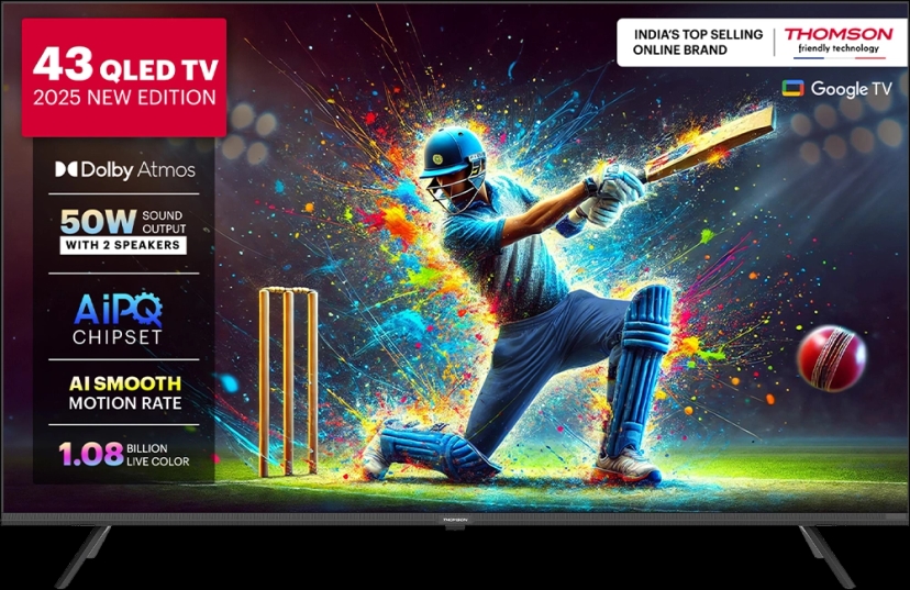 Thomson Phoenix 2025 Edition 108 cm (43 inch) QLED Ultra HD (4K) Smart Google TV 2025 Edition  (43QAI1005)