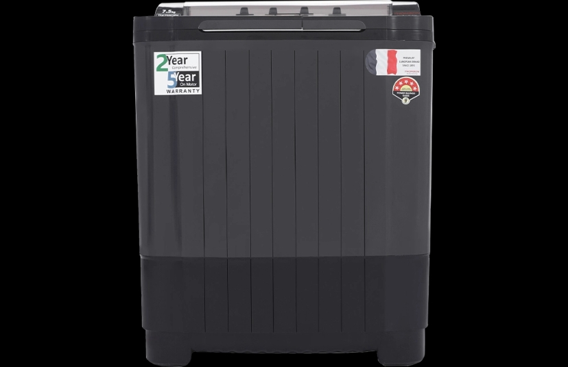 Thomson 7.5 kg Semi Automatic Top Load Washing Machine Black, Grey (TSA7500SPH)